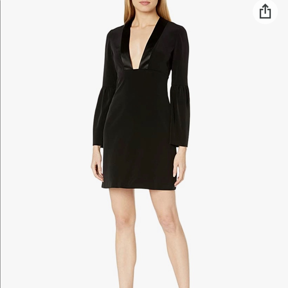 Jill Stuart Women's Deep-V Long-Sleeve Cocktail Dress